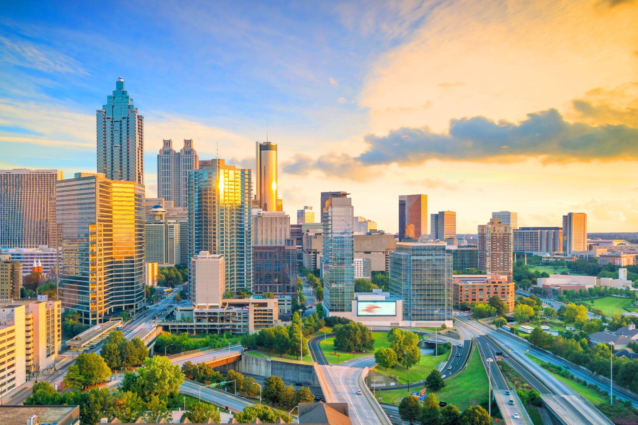 Skyline of Atlanta city